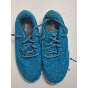 Allbirds Wool Runners Blue Knit Lace Up Sneakers Women's Size 8